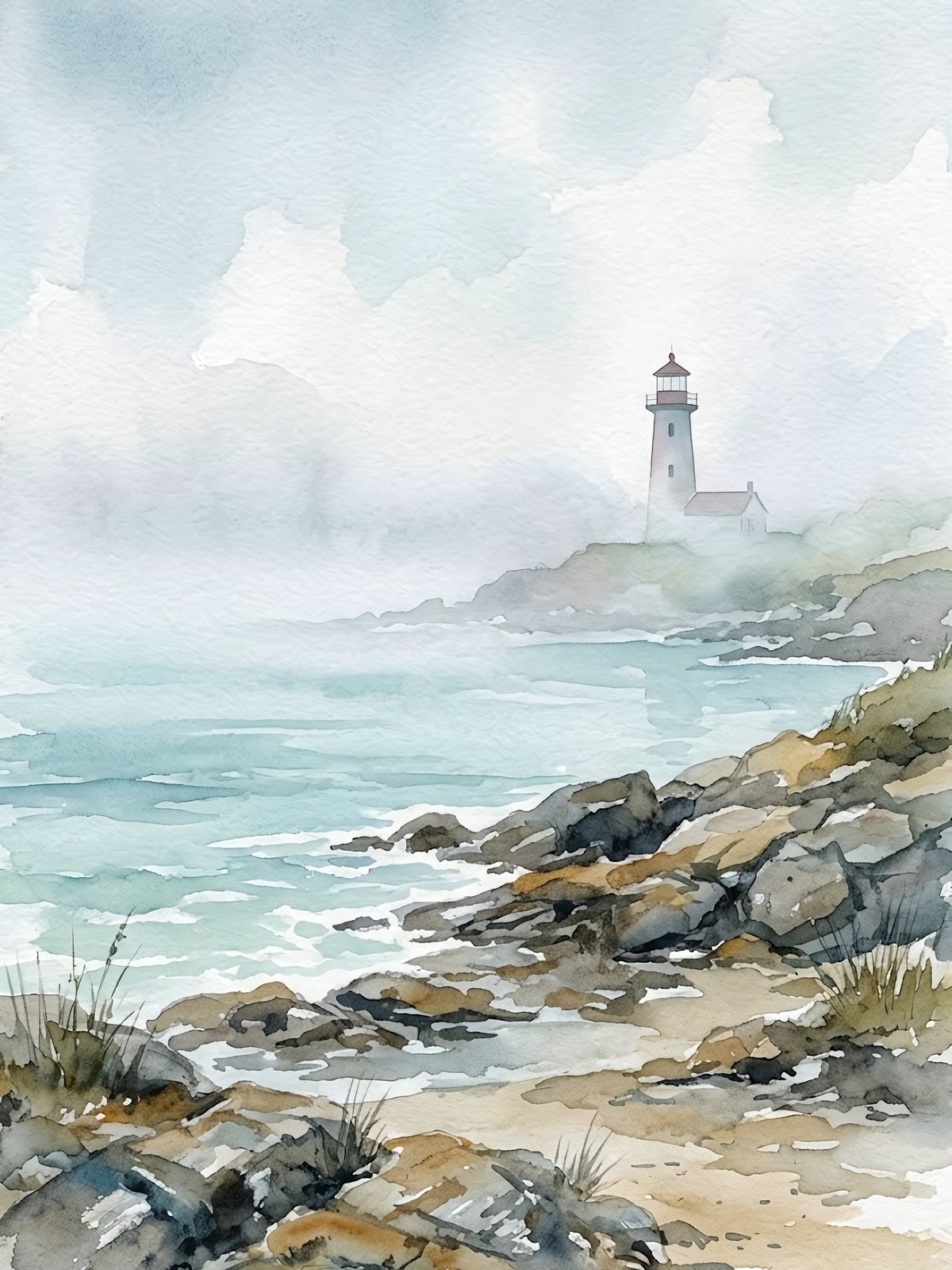 Lighthouse in Fog